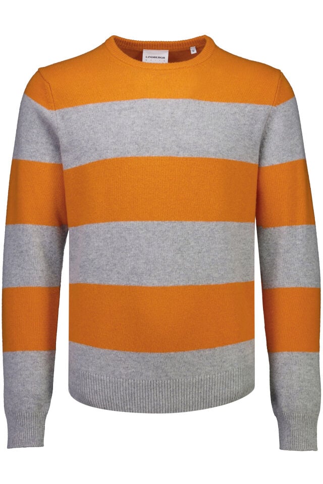 Mens - Striped Lambswool Jumper