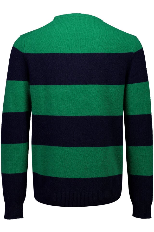Mens - Striped Lambswool Jumper