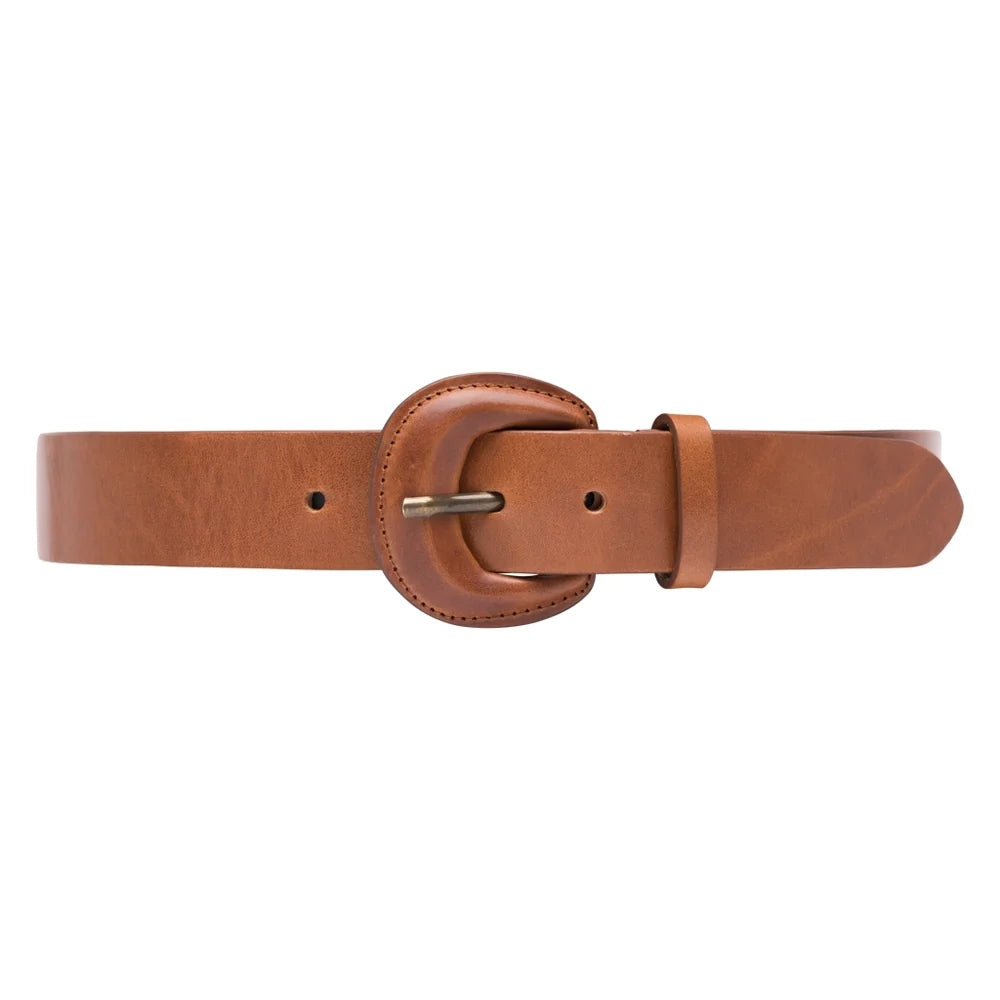 Jeans Leather Belt w. Large Buckle 15166