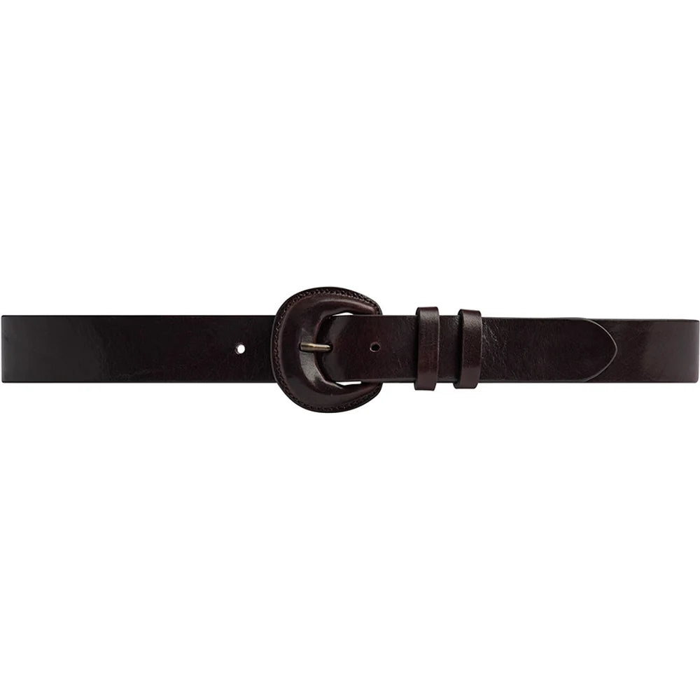 Jeans Leather Belt w. Large Buckle 15166
