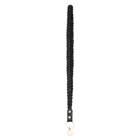 Long Braided Leather Key Hanger