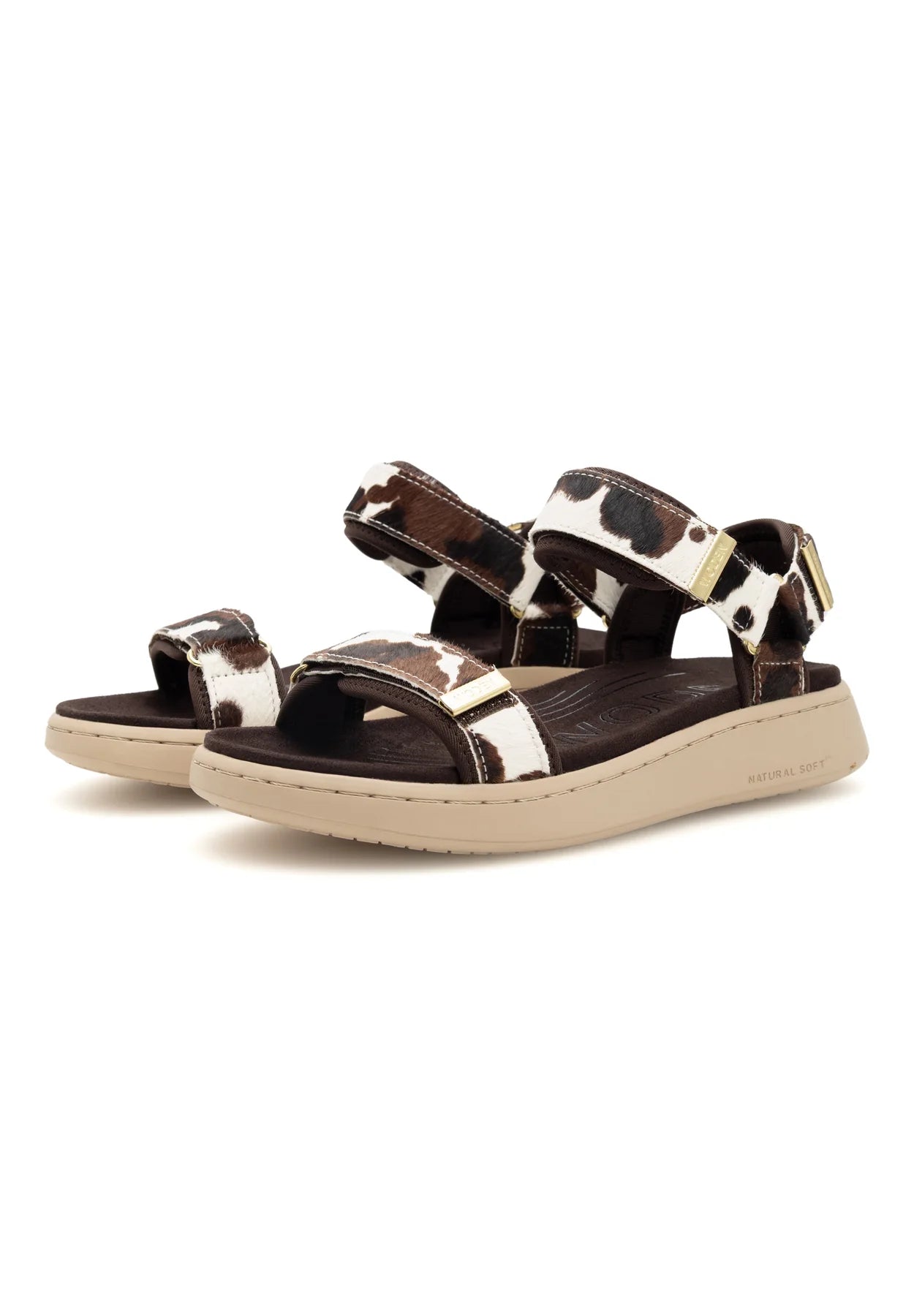 Line Animal Printed Sandal Cow