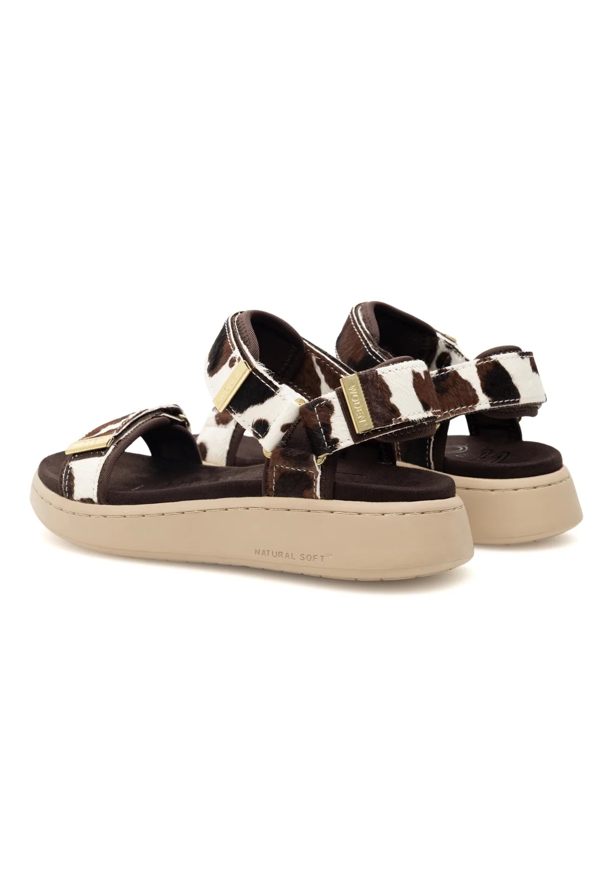 Line Animal Printed Sandal Cow