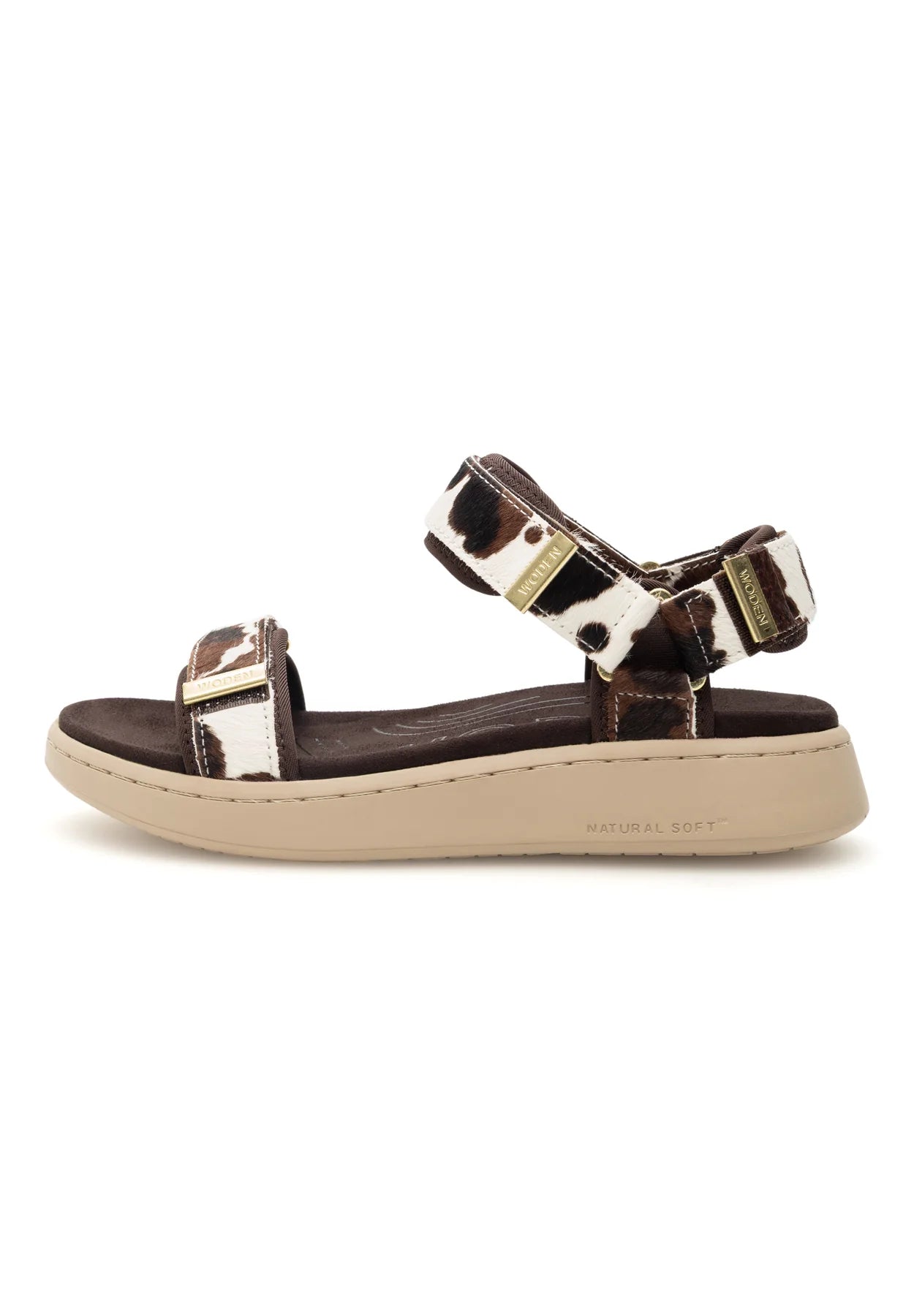 Line Animal Printed Sandal Cow