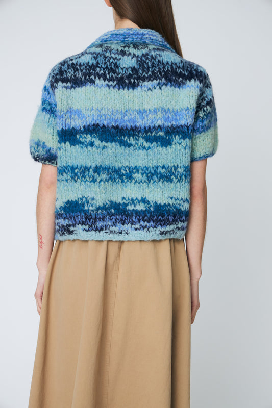 Moa 322-263 Hand knitted Jacket Sky Blue