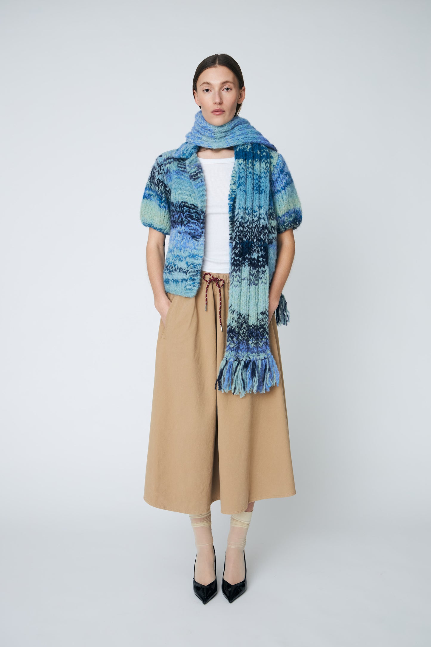 Moa 322-263 Hand knitted Jacket Sky Blue