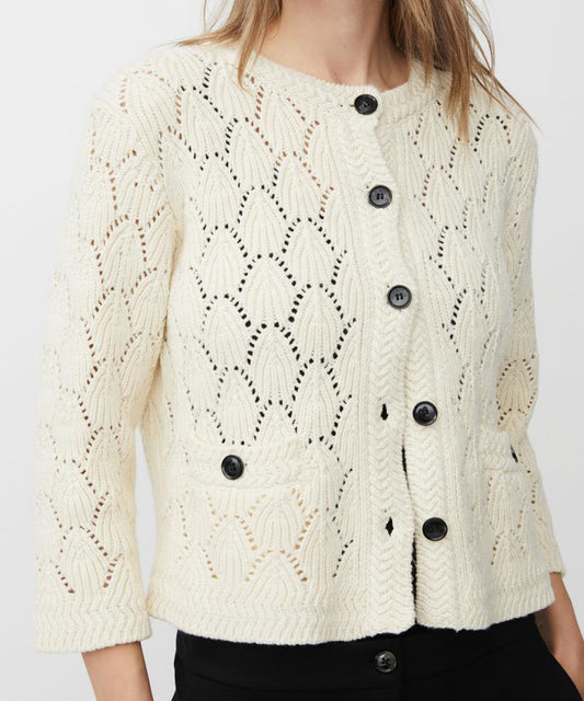 MaLexina Knitted Cardigan Whitecap