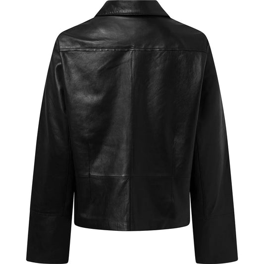 51072 - Manna DEP Leather Jacket Black