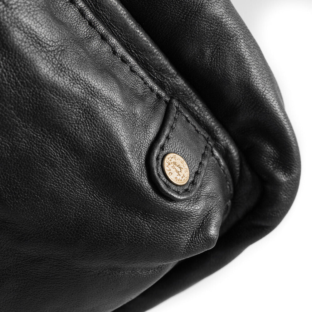 15818 - Soft Leather Mobile Bag with Gold Zip