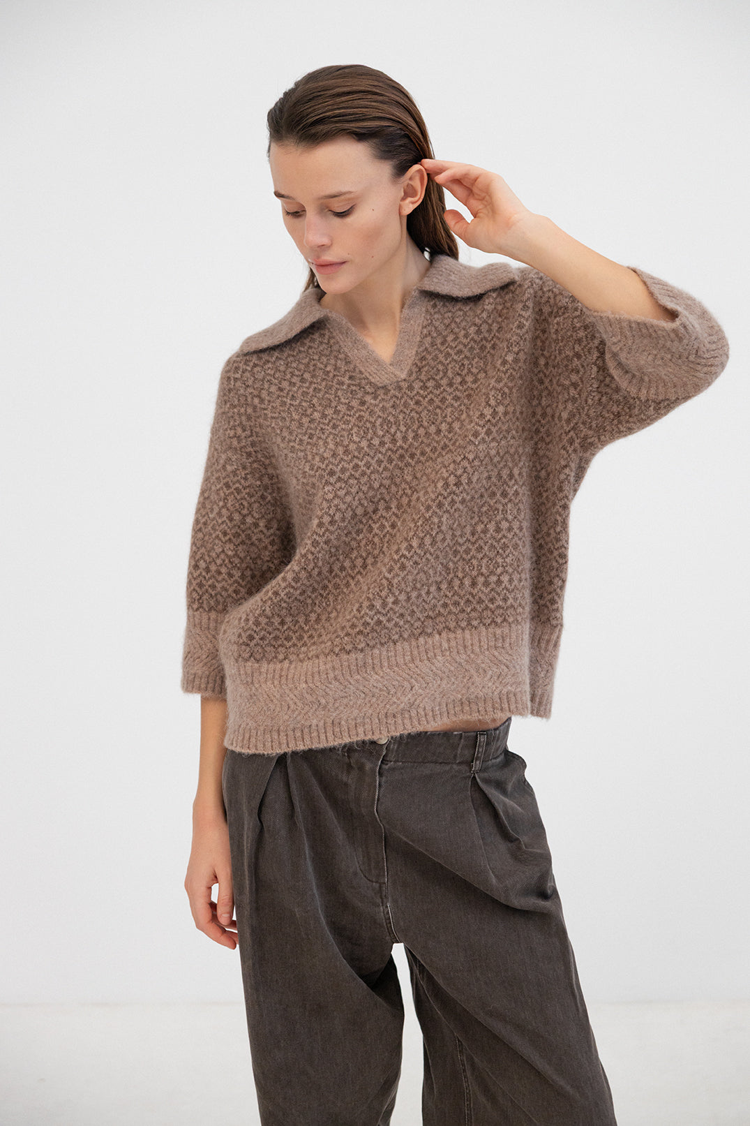 Noelle DK32 Jumper Camel Walnut
