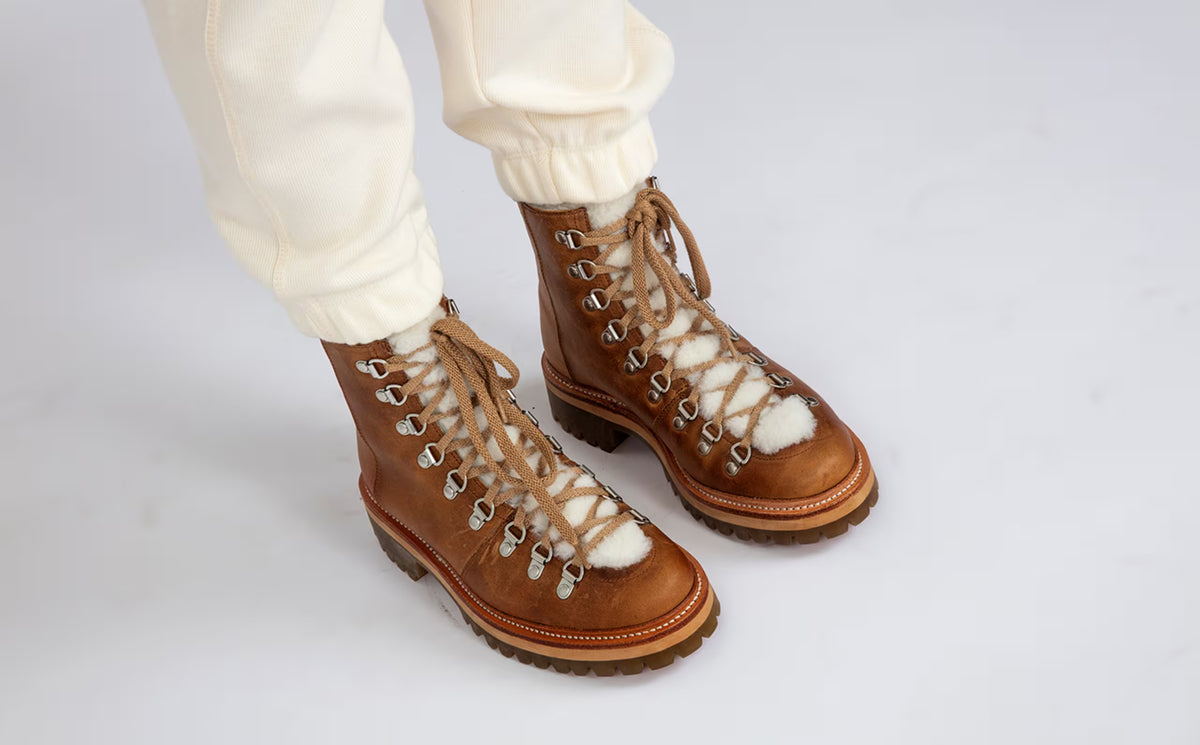 Nanette Heritage Calf Hiker with Wool Lining  Tan