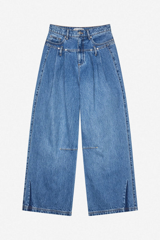 NEZZASIN Loose Fit Jeans Blue