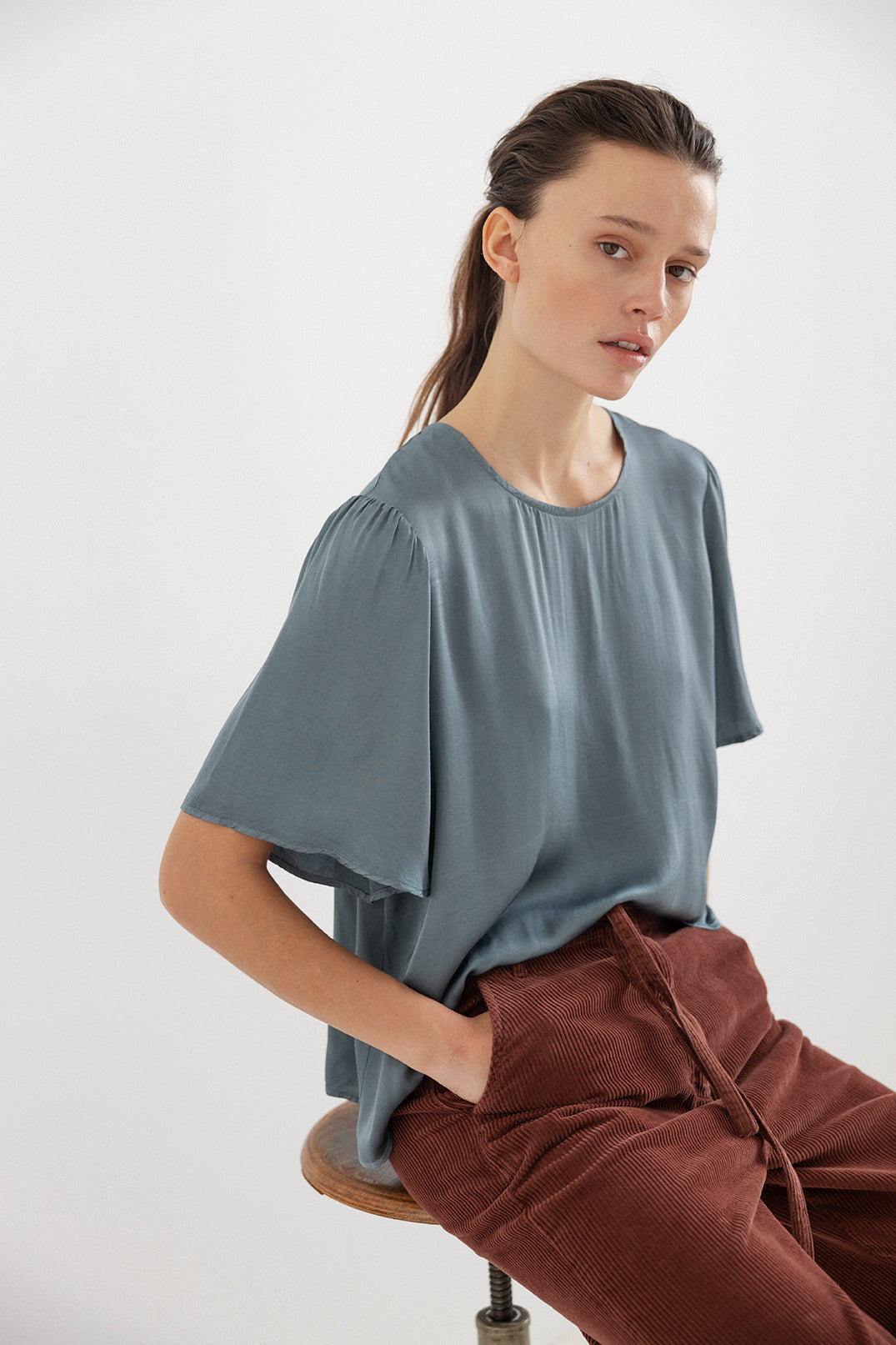 Rose Short Sleeved Blouse DK15