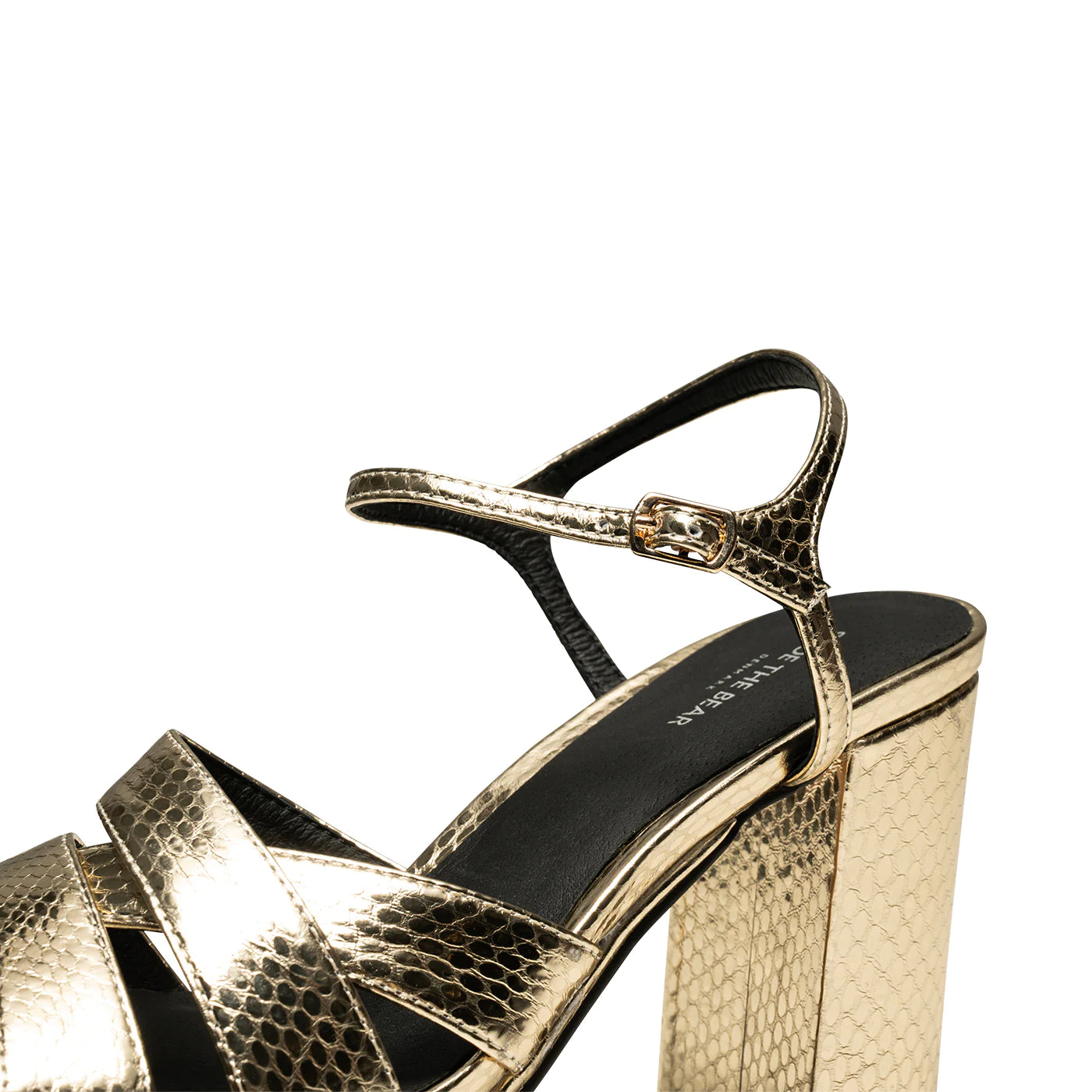 Nova Strap Heel Shoe Gold