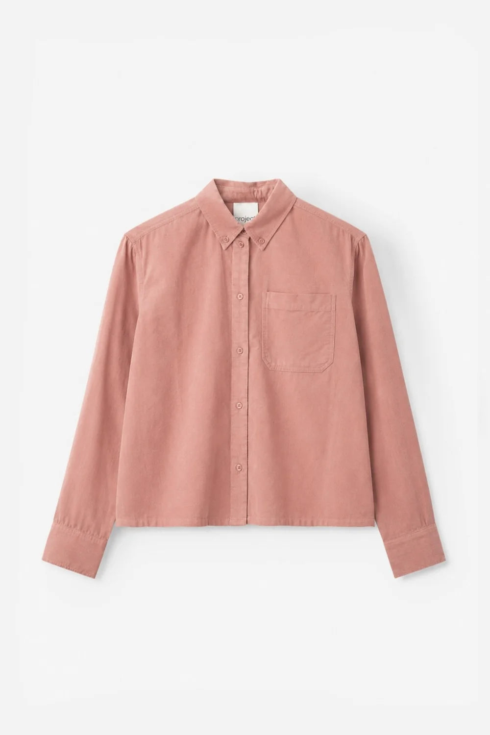 Sable Baby Corduroy Cropped Shirt Old Rose