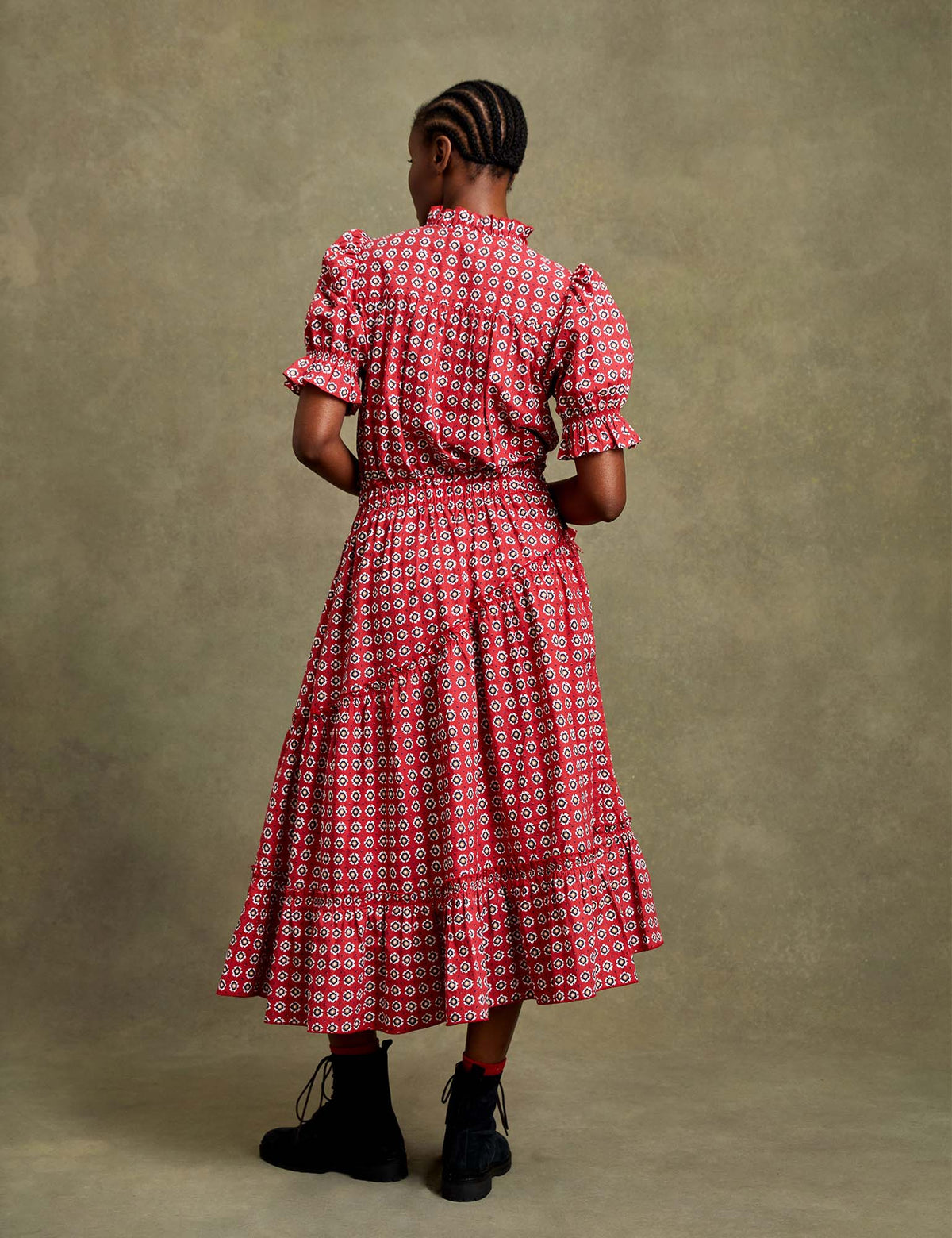 Safi Dress in Moroccan Red