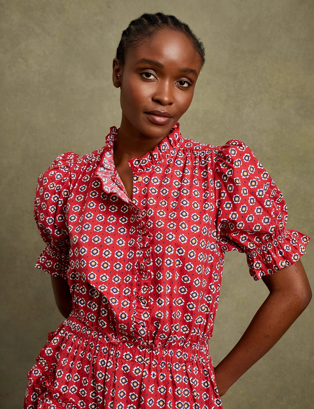 Safi Dress in Moroccan Red