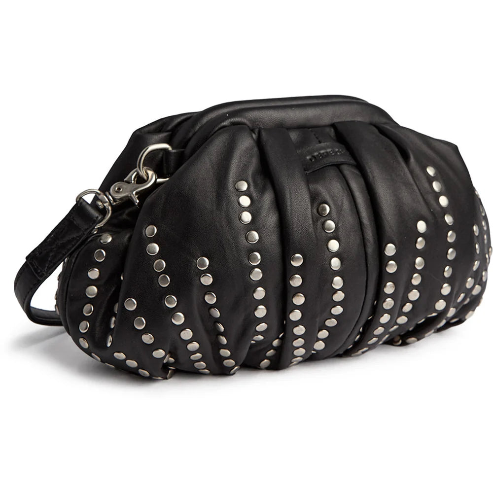 17358 - Santa Clara Studded Clutch Black