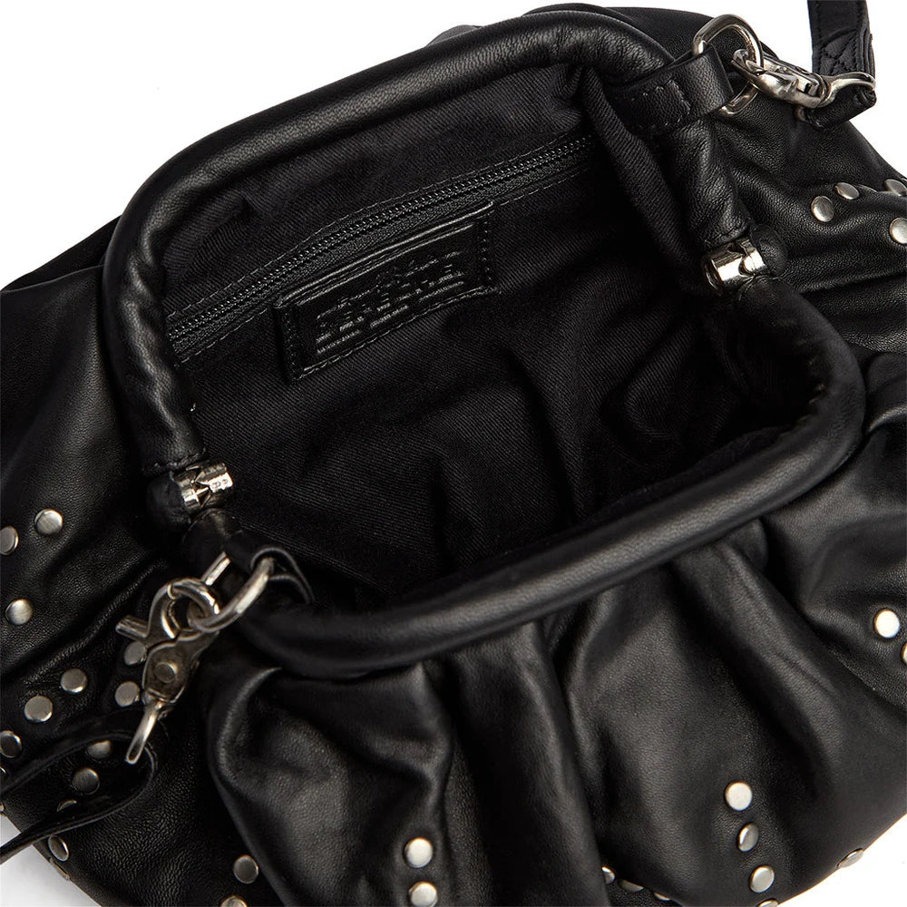 17358 - Santa Clara Studded Clutch Black
