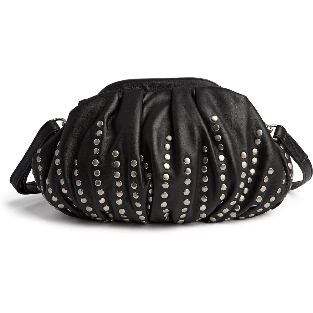 17358 - Santa Clara Studded Clutch Black