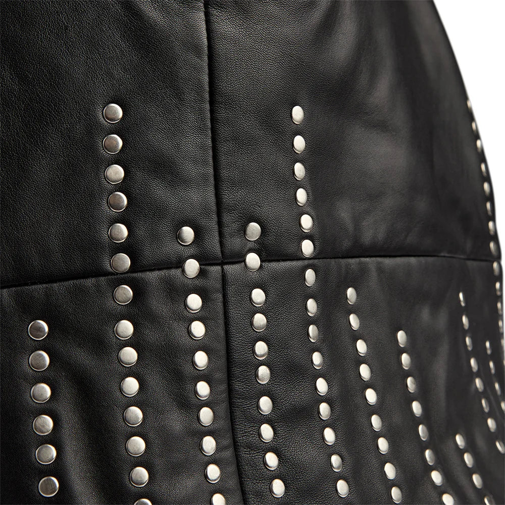 17356 - Santa Clara Studded Shoulder Bag Black