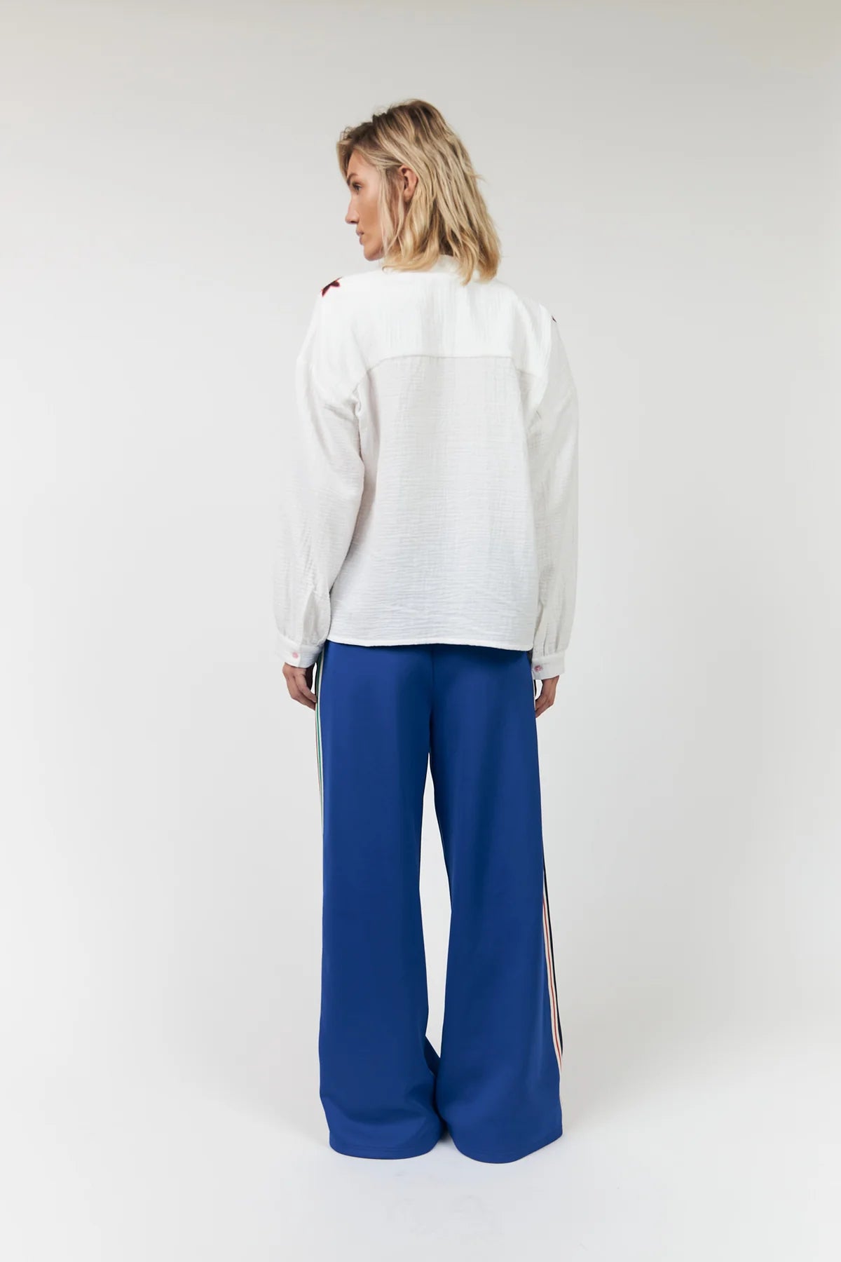 ScottieLL Embroidered Cotton Shirt Creme