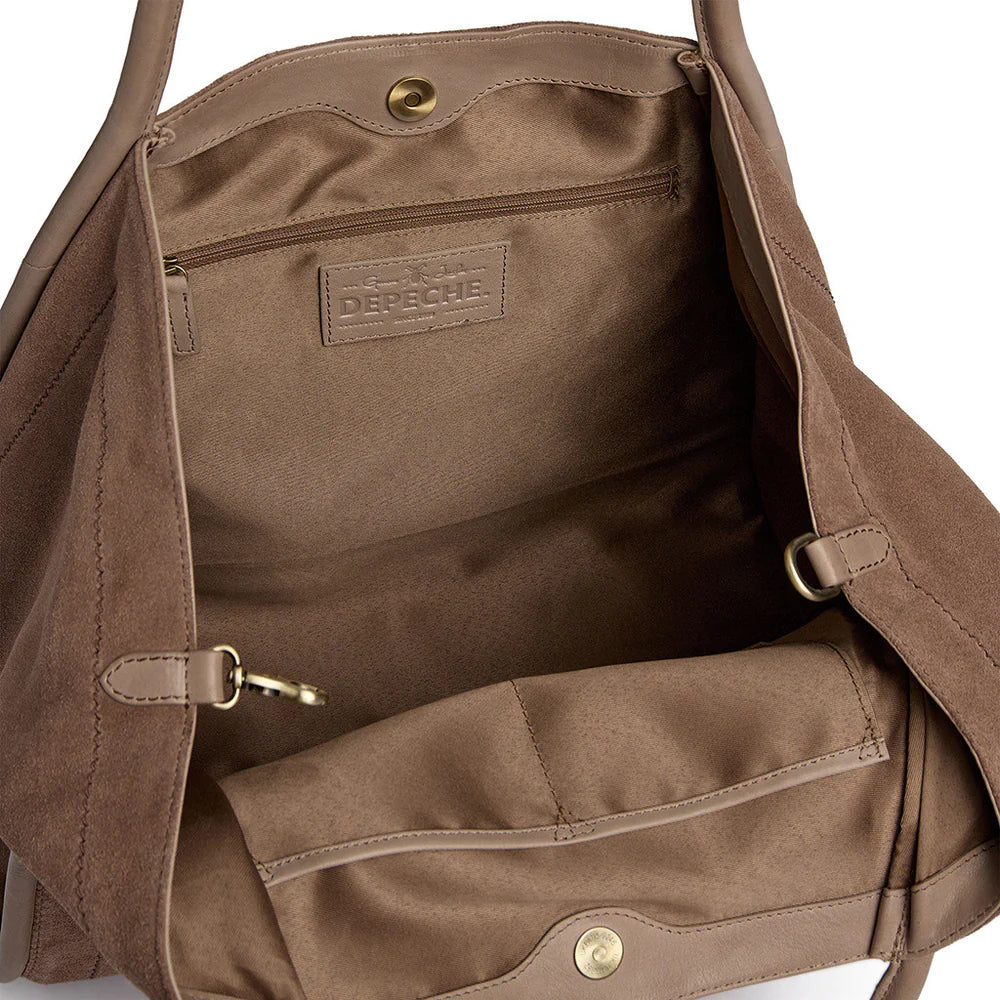 16466 - Madrid Suede Shopper Taupe
