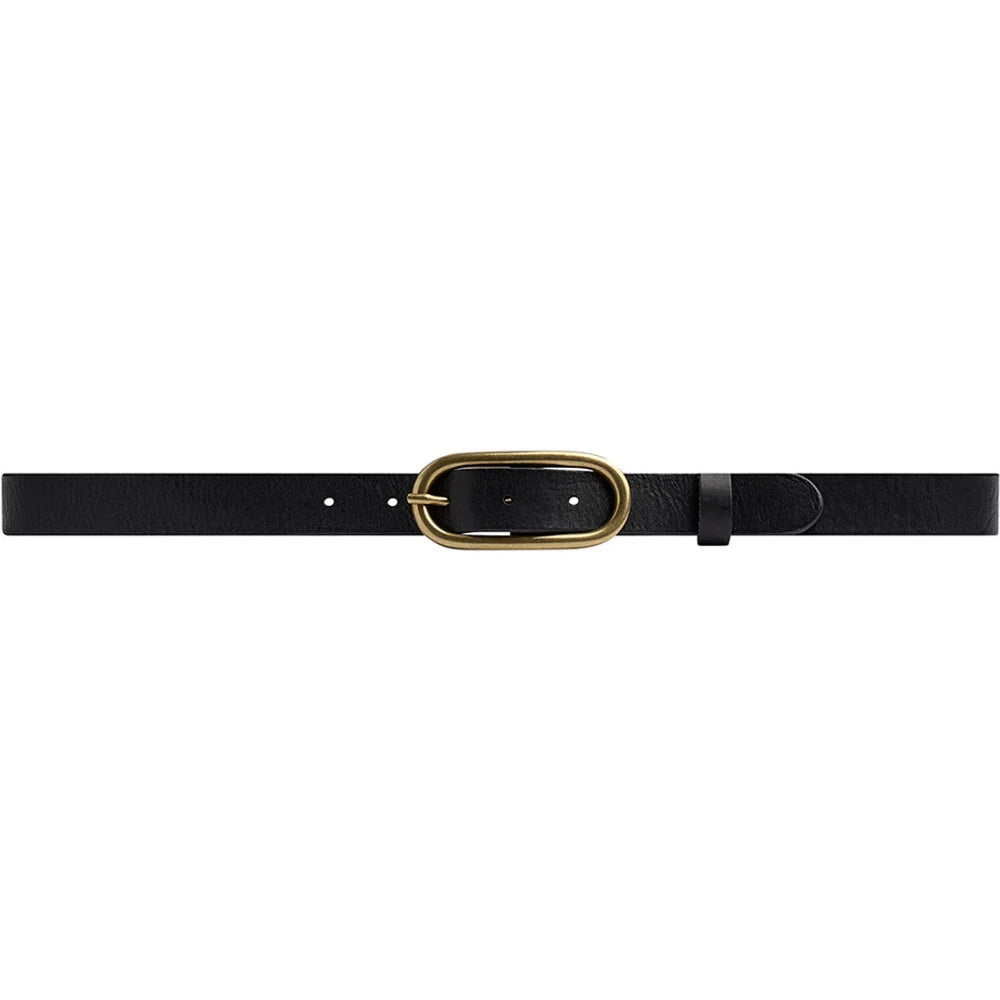 16086  Timeless narrow belt in delicious leather quality