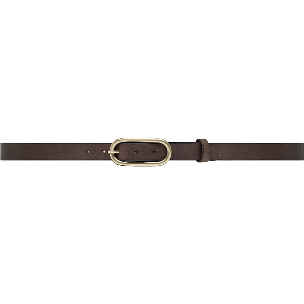 16086  Timeless narrow belt in delicious leather quality