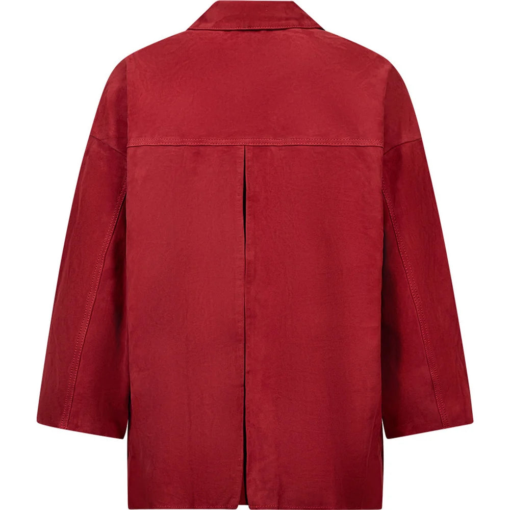 51426 - TonjaDep Suede Oversize Shirt Red