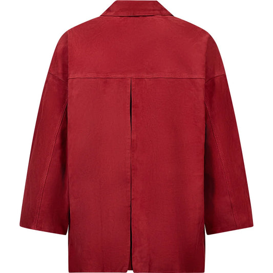 51426 - TonjaDep Suede Oversize Shirt Red
