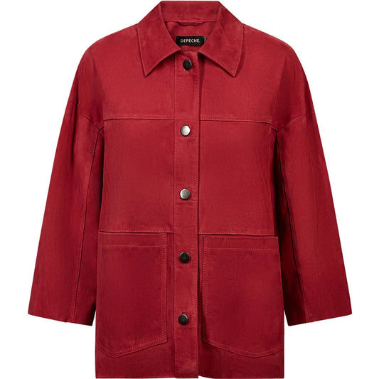51426 - TonjaDep Suede Oversize Shirt Red