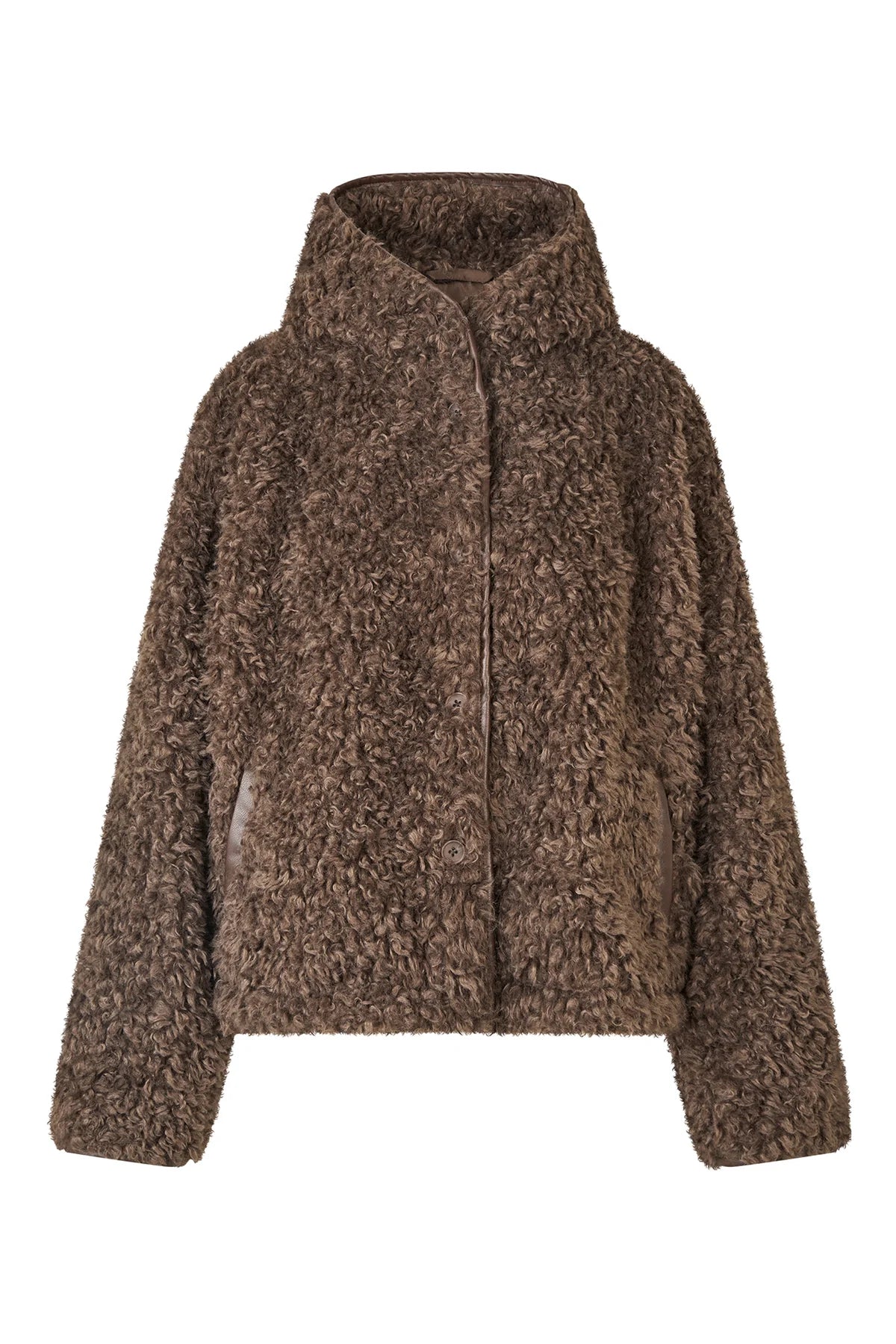 WanLL Short Hooded Jacket Dark Mokka