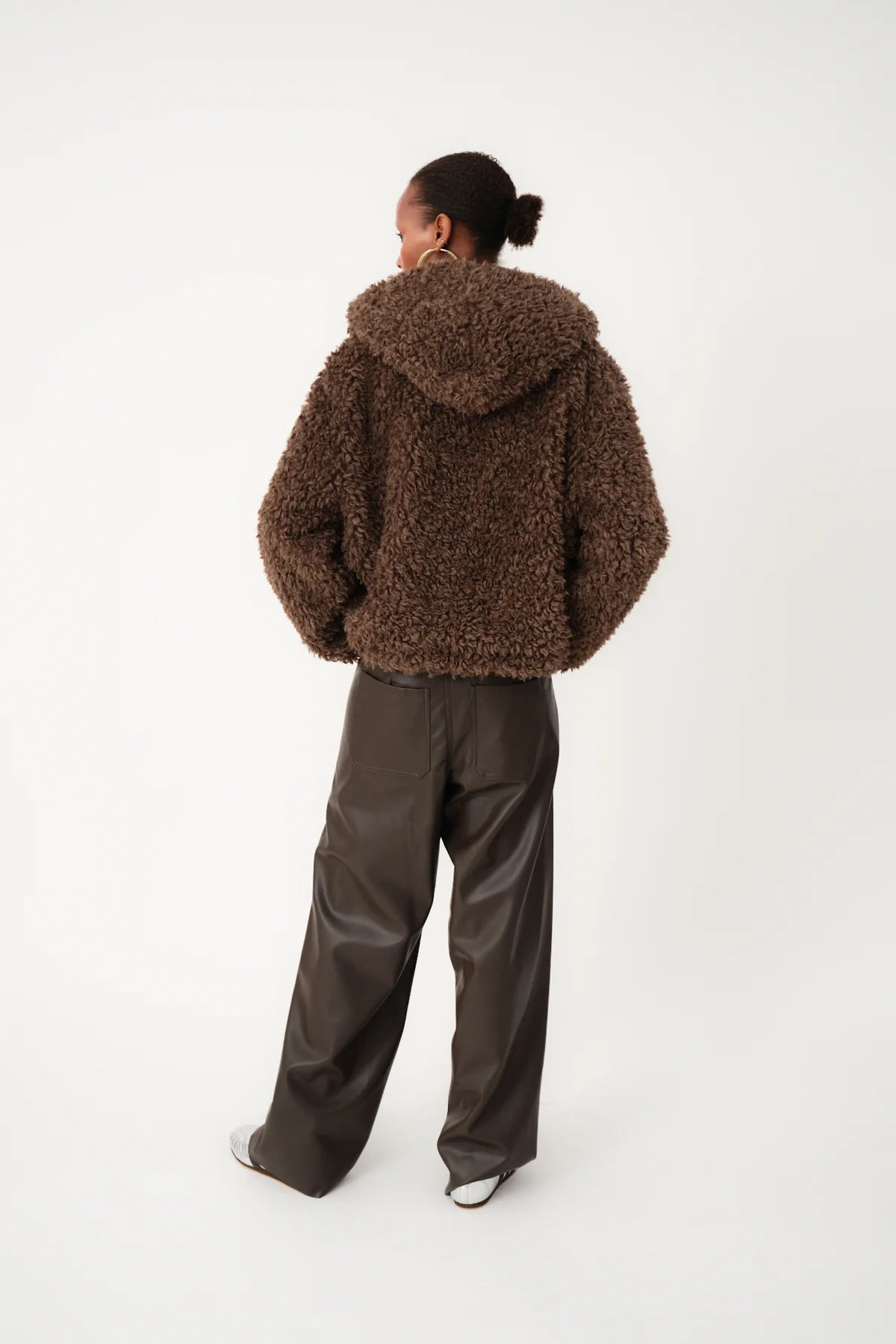 WanLL Short Hooded Jacket Dark Mokka