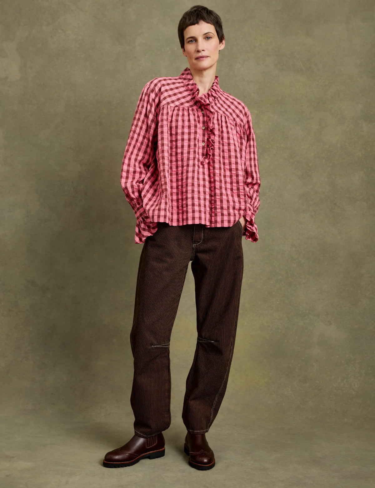 Bly Stripe Jeans Bitter Chocolate