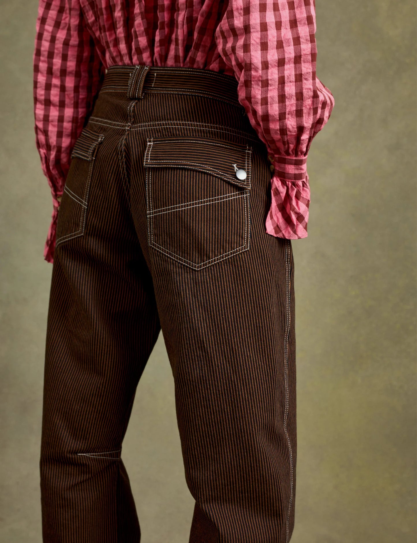 Bly Stripe Jeans Bitter Chocolate