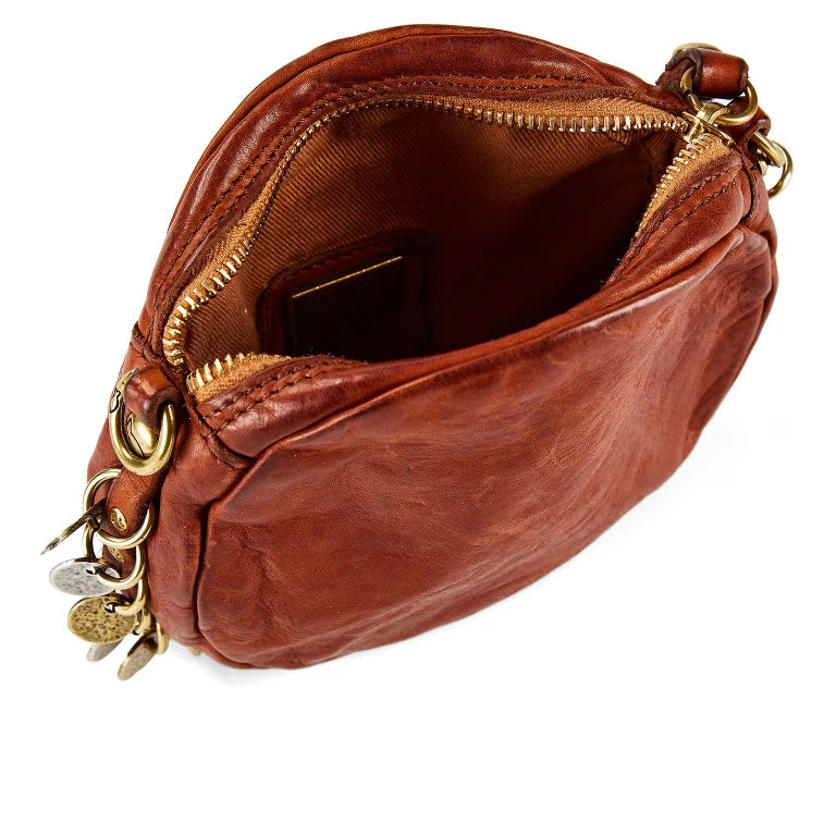 Campomaggi Priscilla Small Round Crossbody Bag Cognac