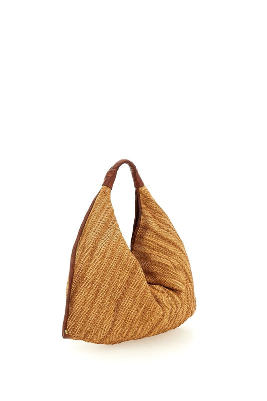 Campomaggi Athena  Straw Large Shopper Bag Cognac