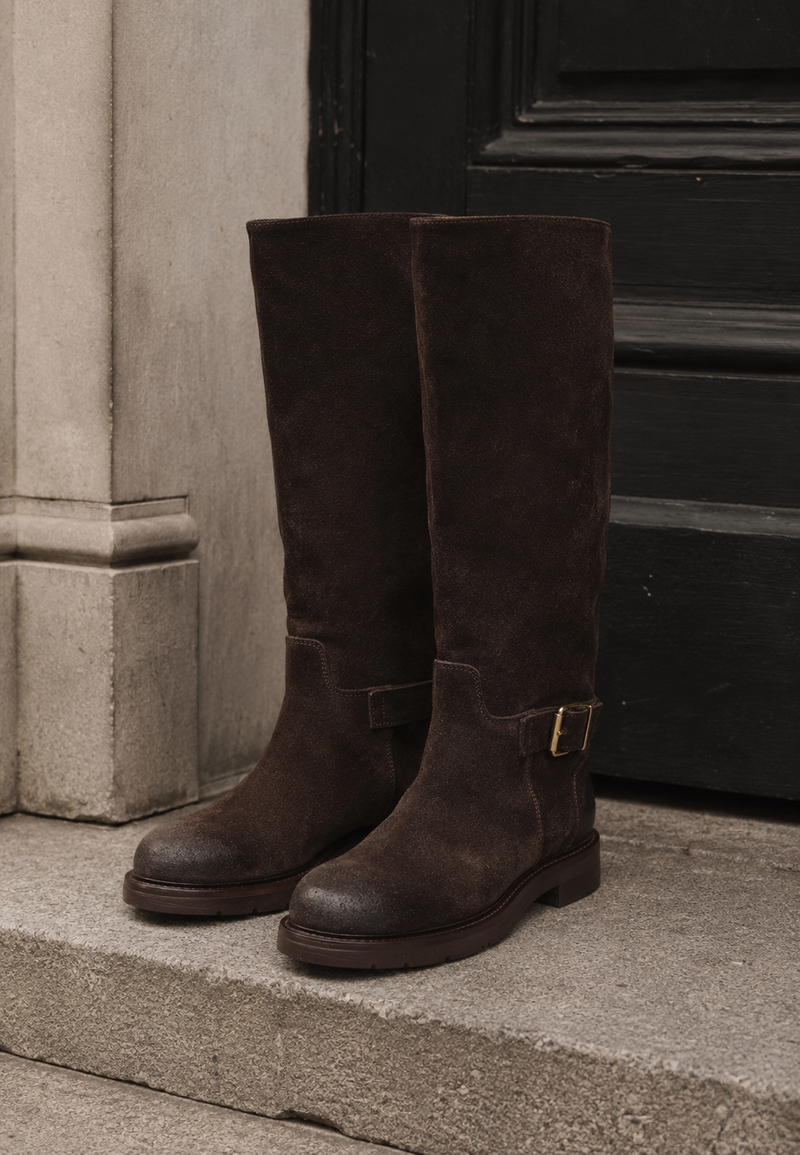 Sammy Suede Tall Boots Mocca