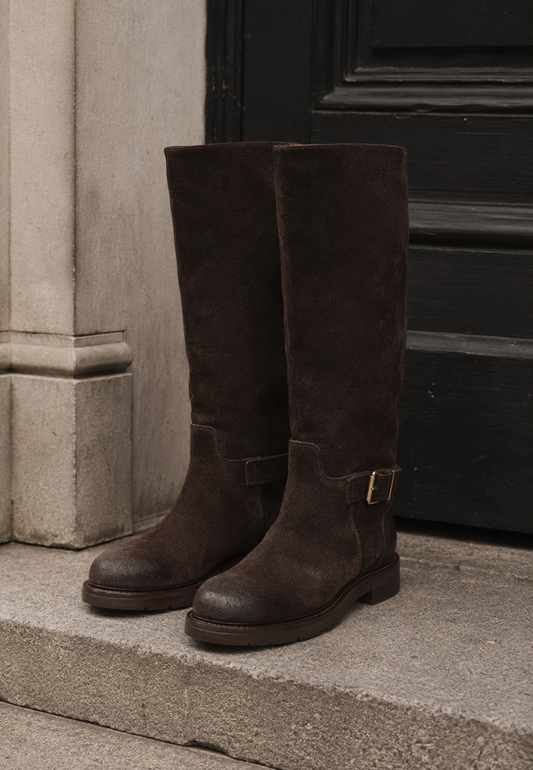 Sammy Suede Tall Boots Mocca