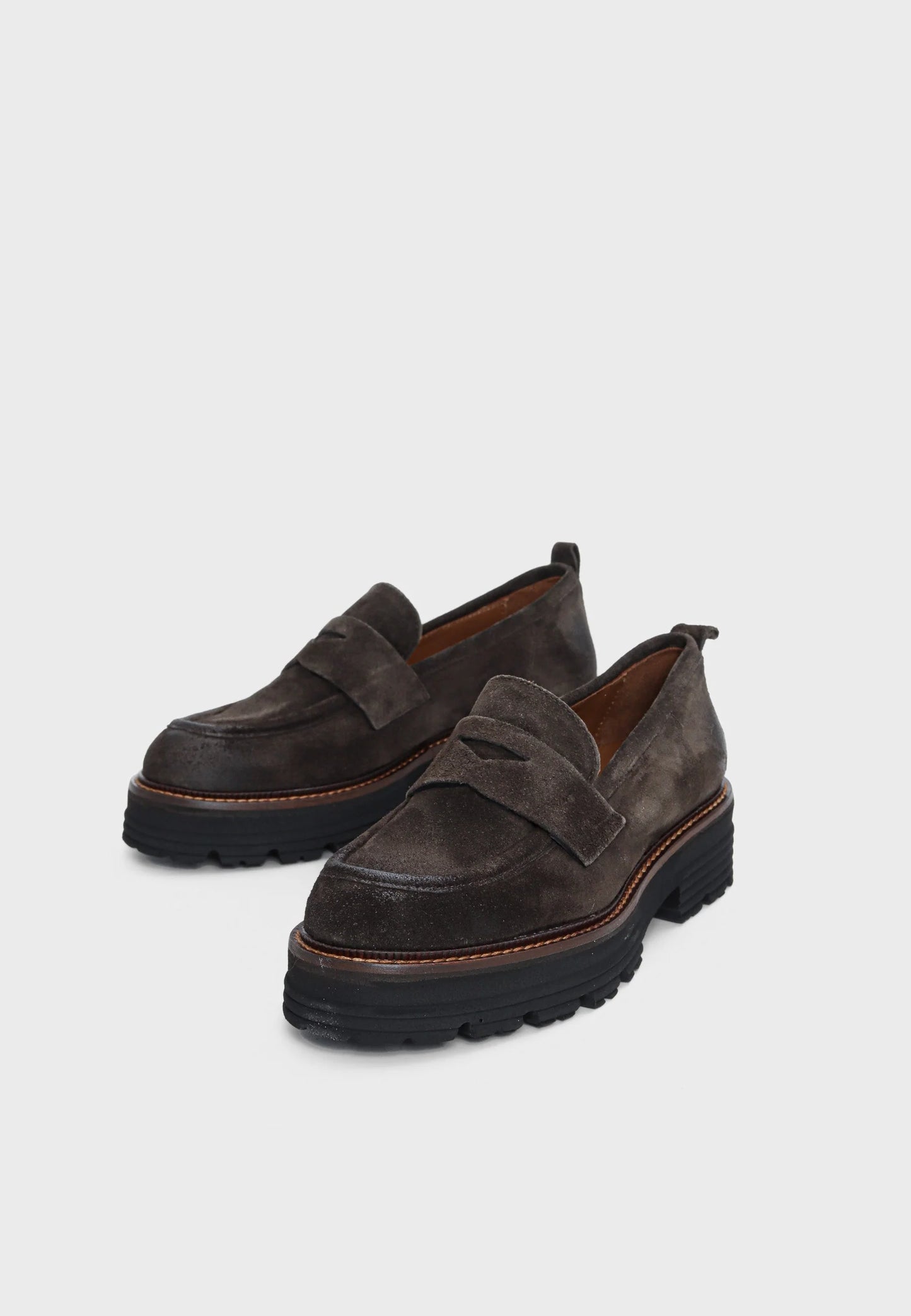 Isola Suede Chunky Loafer Mole