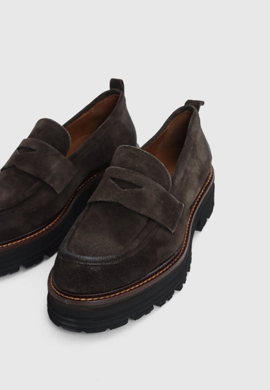 Isola Suede Chunky Loafer Mole