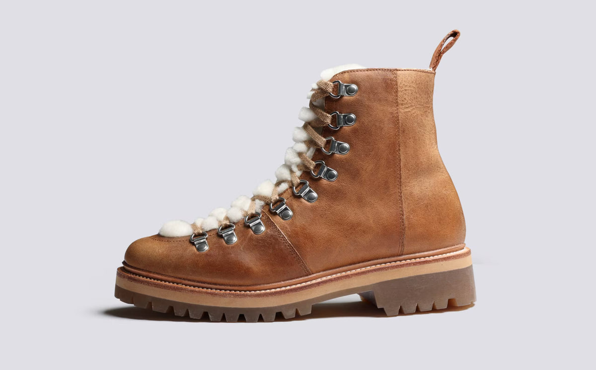 Nanette Heritage Calf Hiker with Wool Lining  Tan