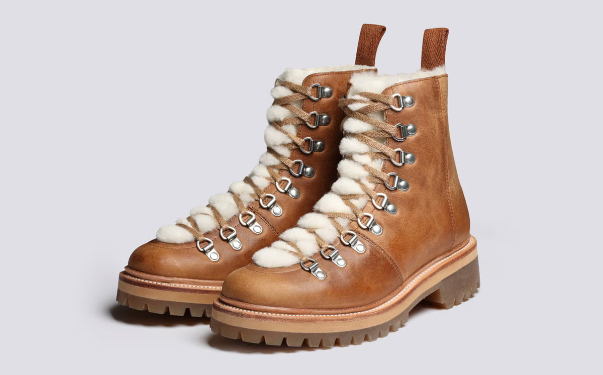 Nanette Heritage Calf Hiker with Wool Lining  Tan