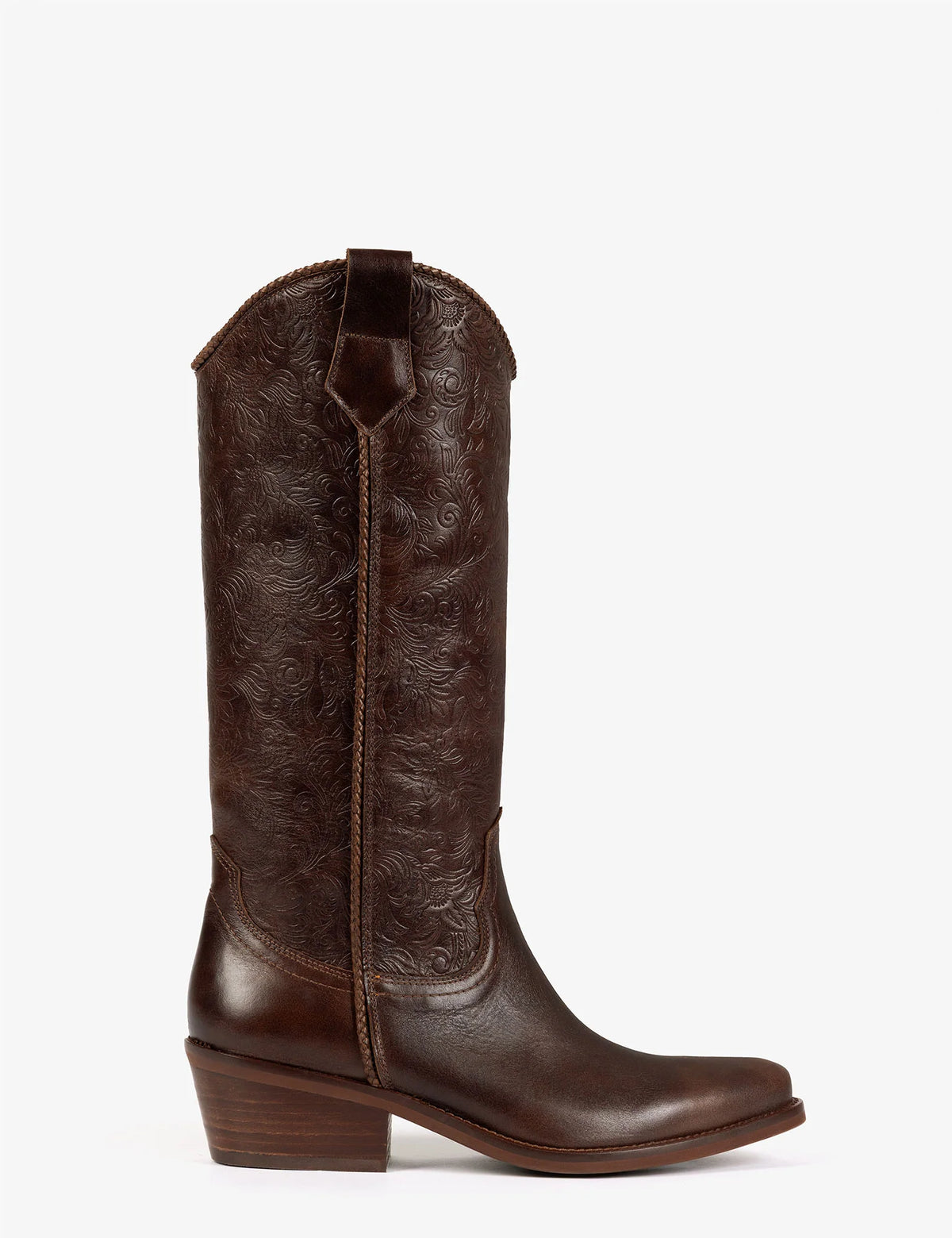 Goldie Cordoban Western Leather Boot Conker
