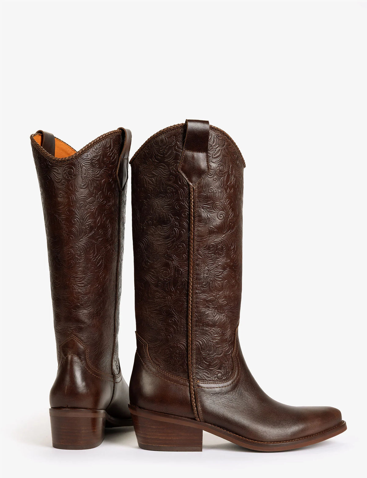 Goldie Cordoban Western Leather Boot Conker