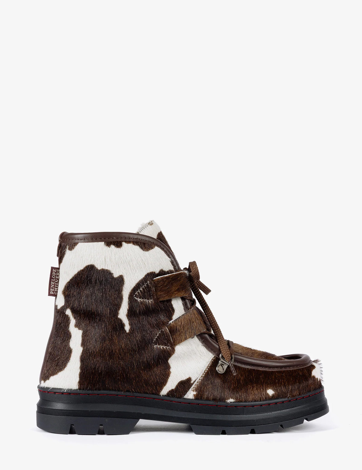 Incredible Friesian Shearling Lined Boots Brown/White