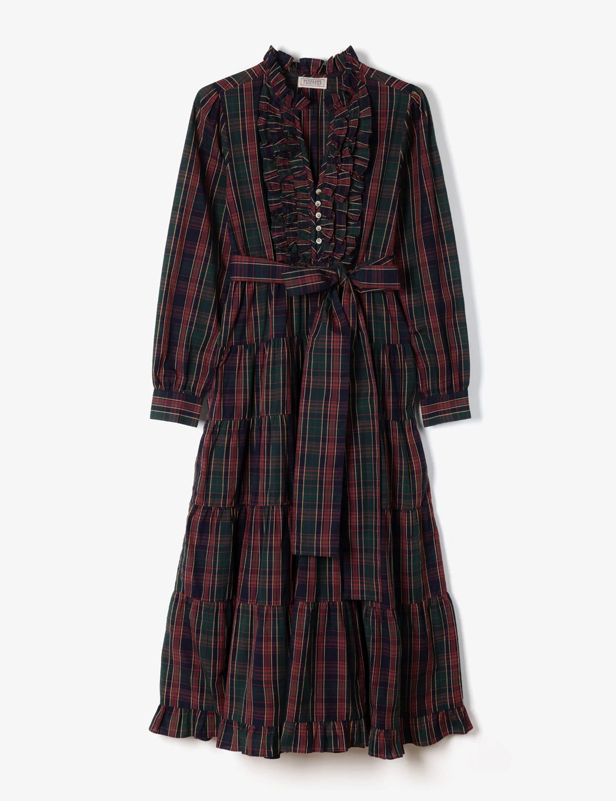 Wenham Tartan Dress Navy