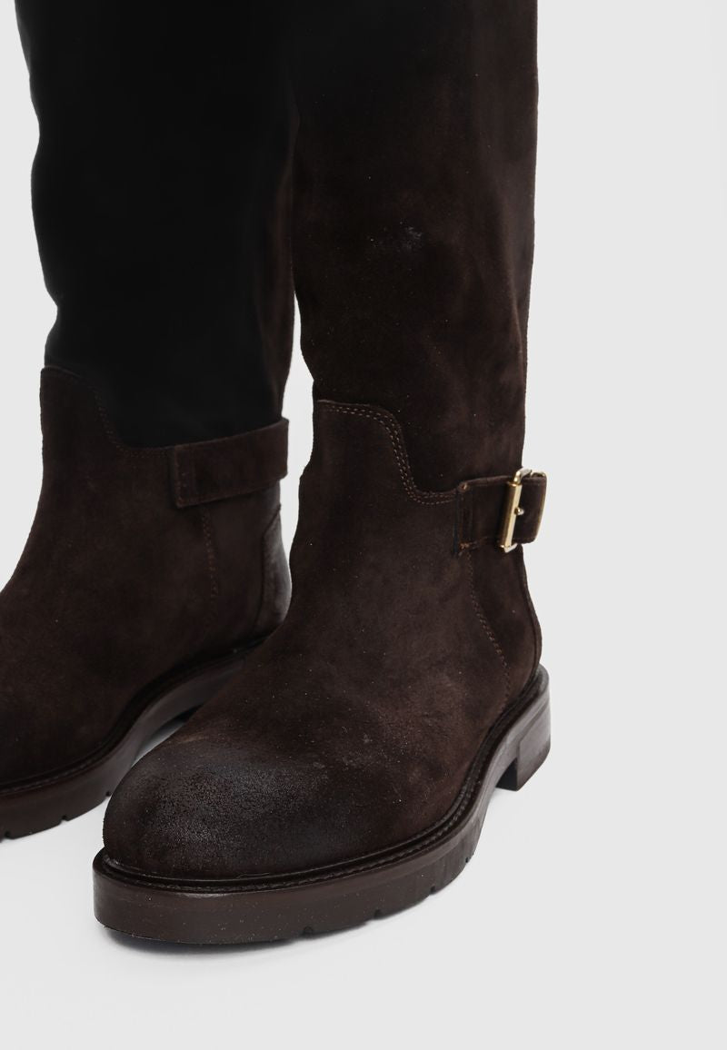 Sammy Suede Tall Boots Mocca