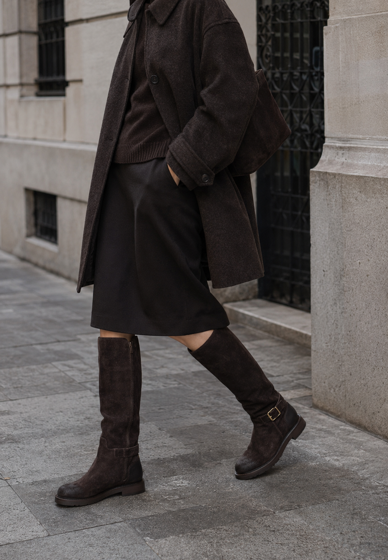 Sammy Suede Tall Boots Mocca